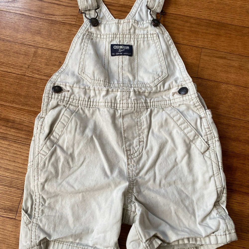 OshKosh B'gosh Cream Overalls Casual Bottoms baby toddler kids